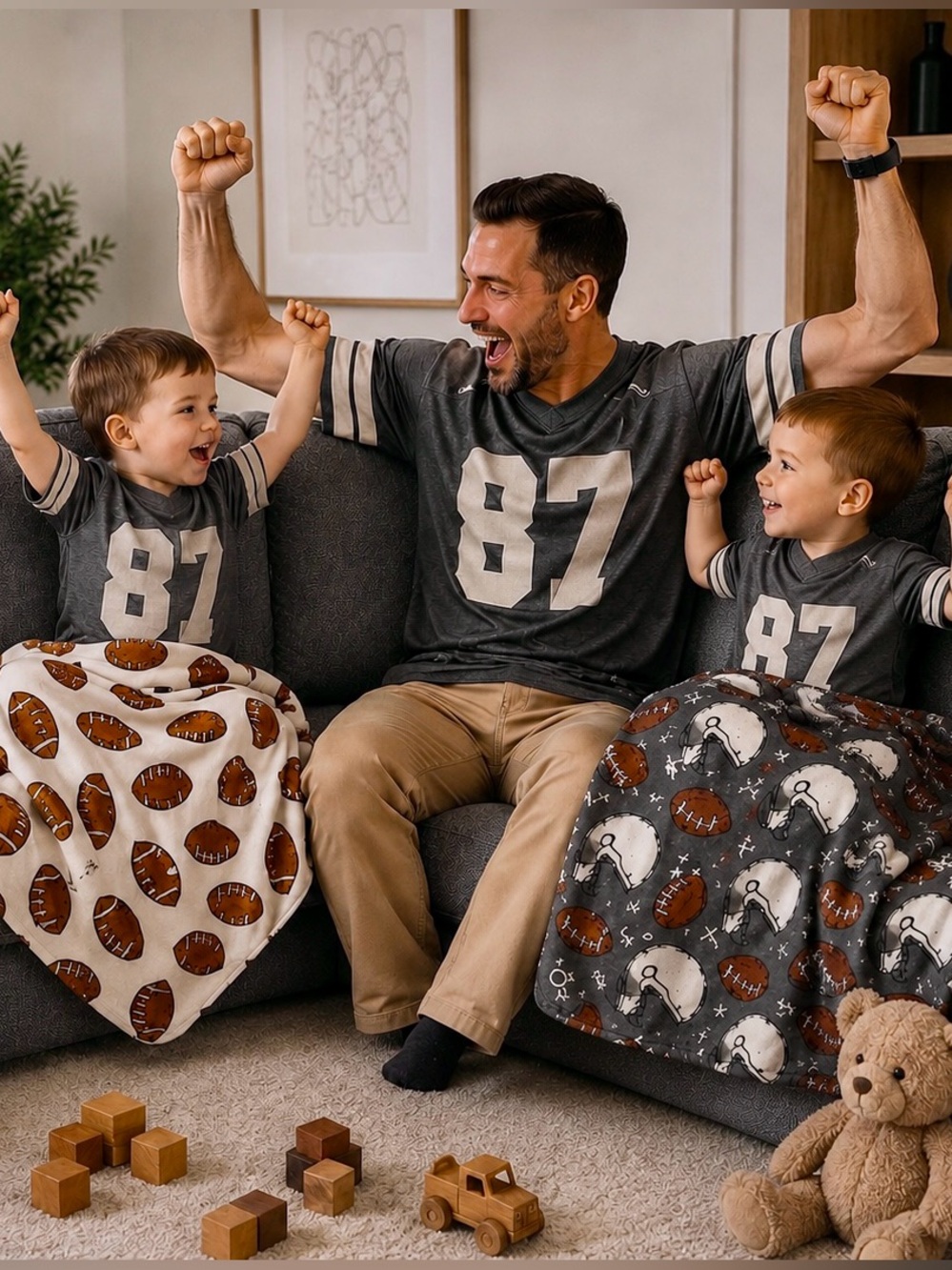 POSH PEANUT 🏈 football medley & QUARTERBACK PATOO! touchdown! NWT 👀 BOTH SIDES!